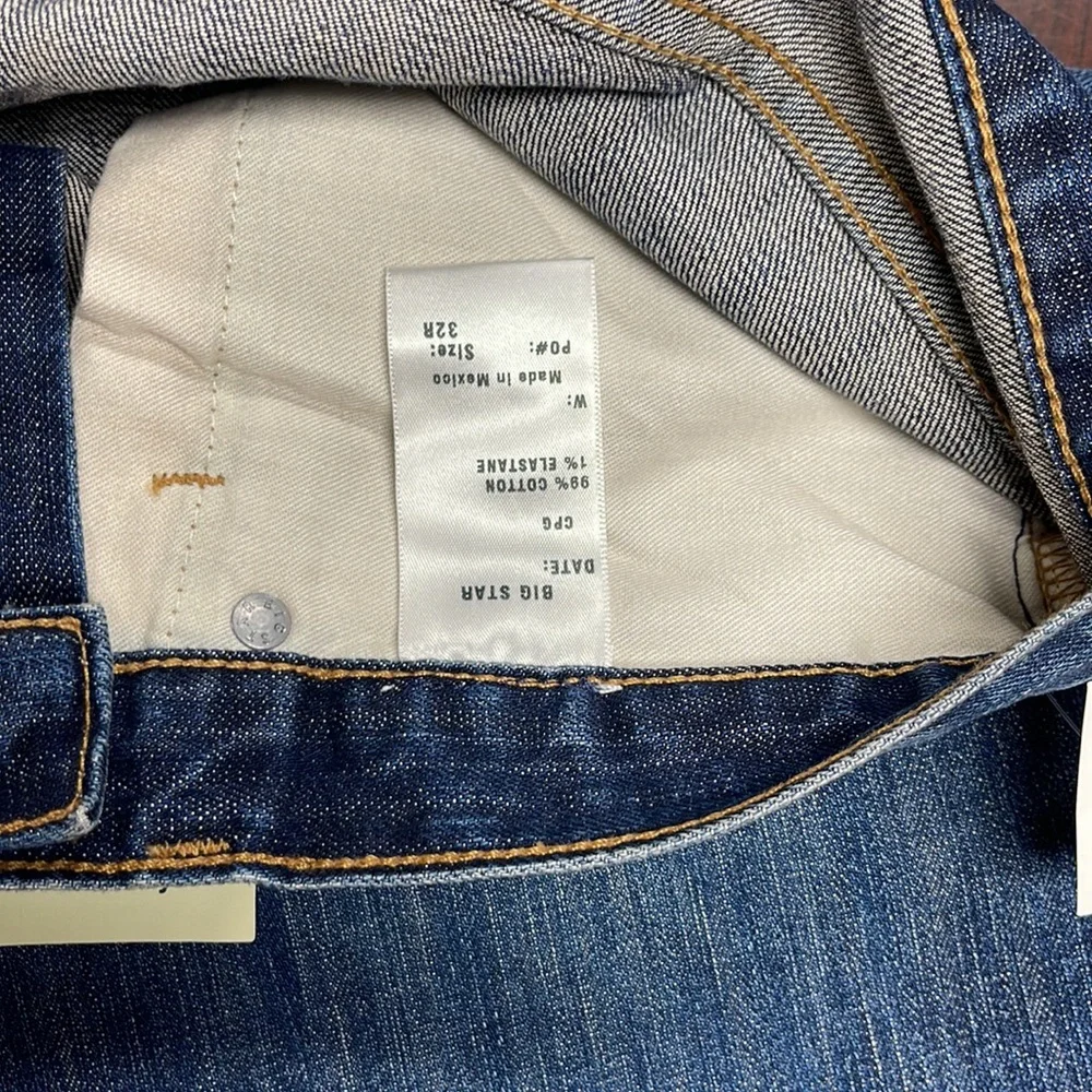 NWT Big Star Vintage Jeans Union Straight Leg Distressed - Picture 6 of 8